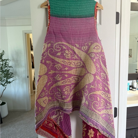 Vibrant Patchwork Kantha Vest - Picture 9 of 9